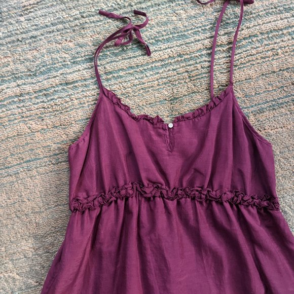 EUC Gap Burgundy Red Cotton/Silk Tank/Cami - Small - Picture 2 of 11
